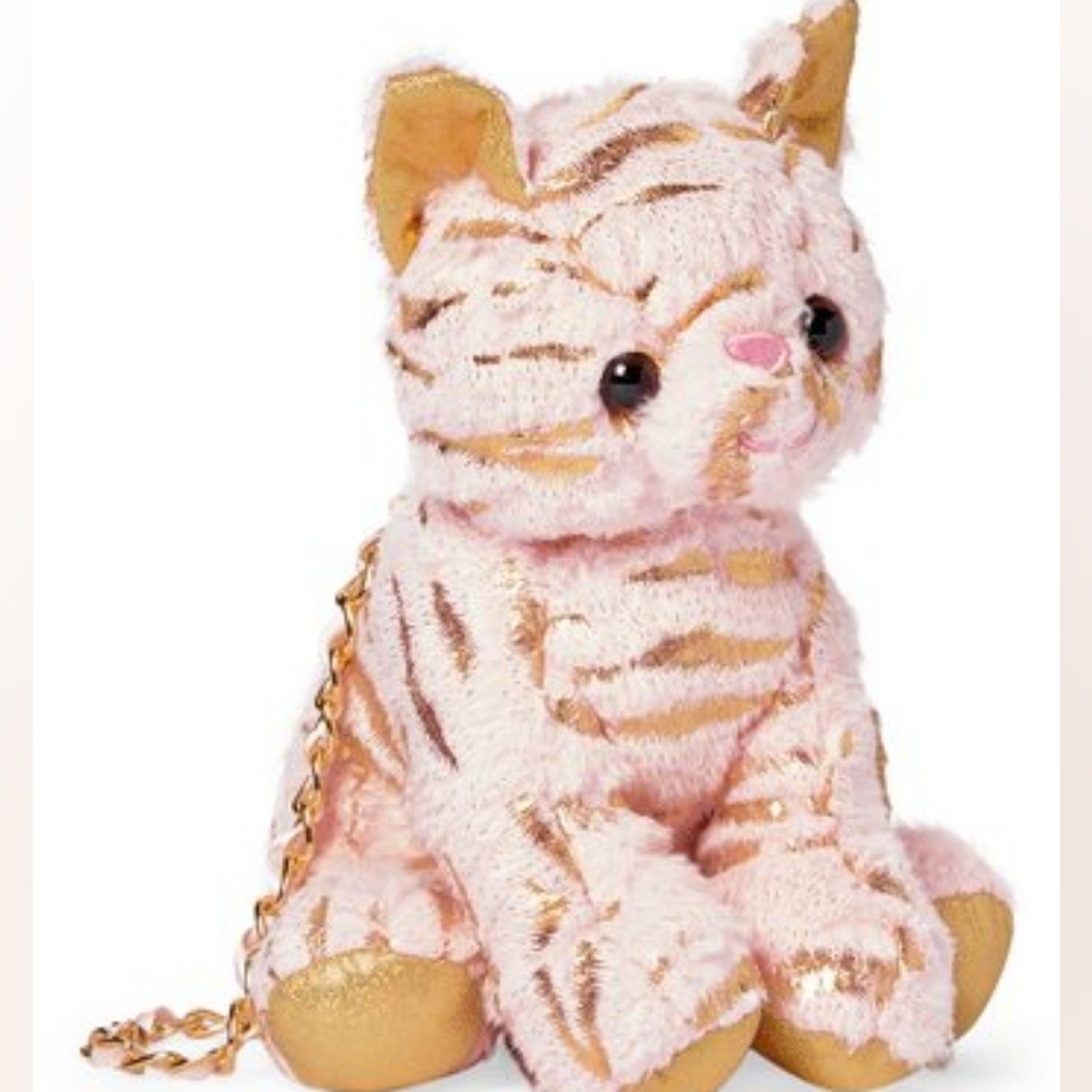 😺OLLIE &FRIENDS Olly The Cat in Gold & Pink Crossbody